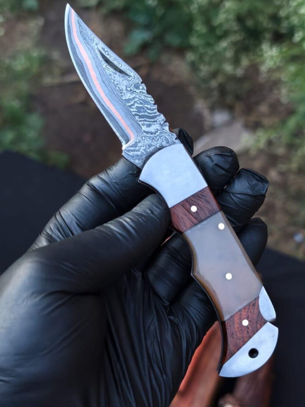Handmade Style Fixed Blade Knife with Leather Sheath Outdoor Collection